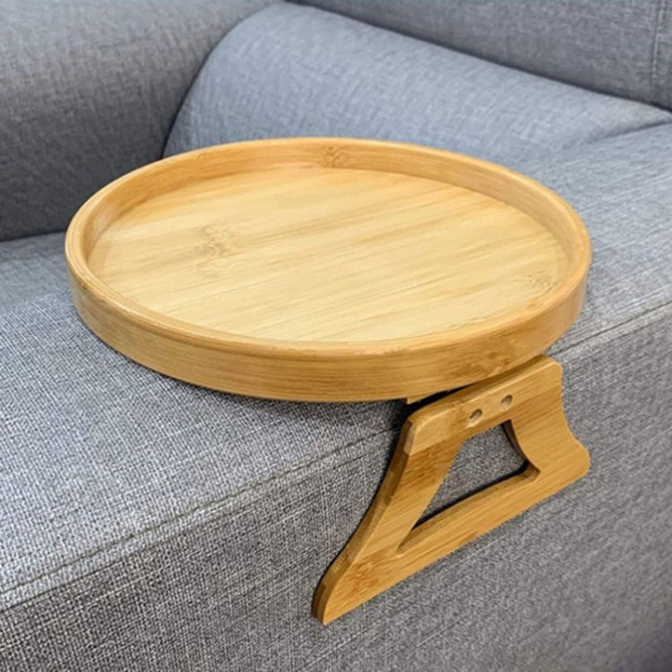 Pallet con braccioli per divano pieghevole, vassoio rotondo, 25 cm, Pine Wood, Bamboo