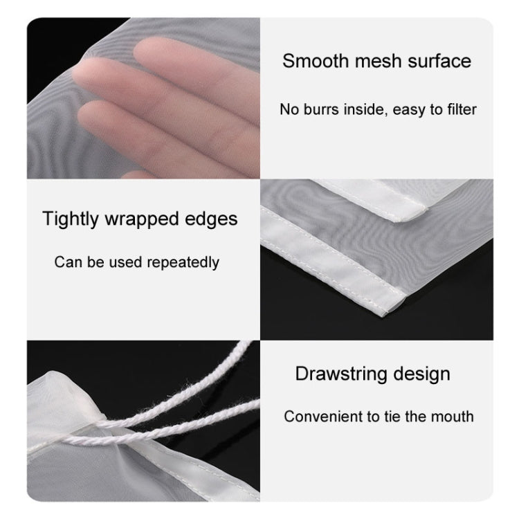 2 pz/pacco per uso domestico, sacchetto filtro per residui di latte di soia, sacchetto a rete per filtro per succhi, 80 Mesh, 100 Mesh
