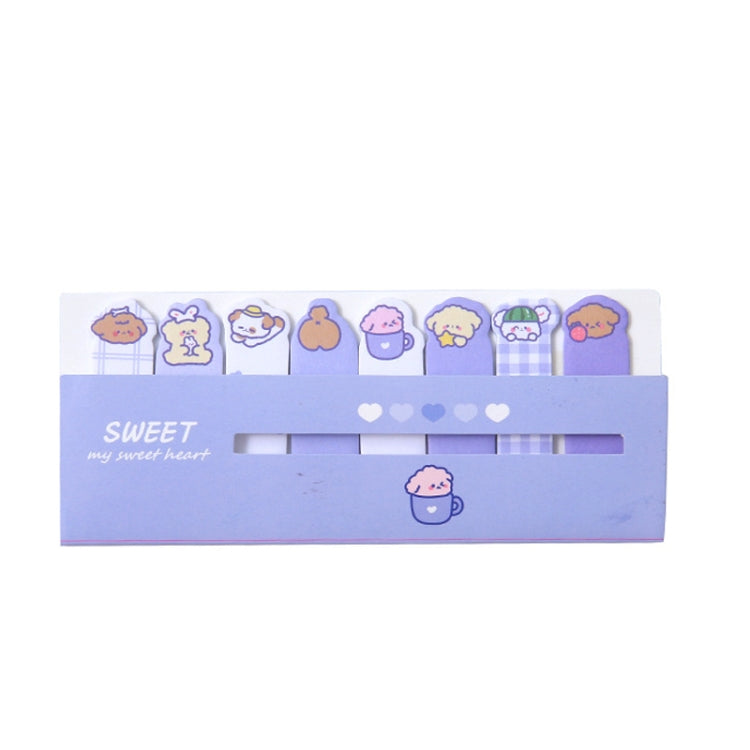 120 fogli/set Kawaii Sticky Tab Note Page Marker Bandiere di file scrivibili e riposizionabili, Dog, Fruit, Girl, Flower, Bear, Cat