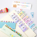 120 fogli/set Kawaii Sticky Tab Note Page Marker Bandiere di file scrivibili e riposizionabili, Dog, Fruit, Girl, Flower, Bear, Cat