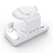 Per base di ricarica per cuffie Meta Quest 3 con supporto di ricarica con impugnatura VR Dazzle Lights, White, Black