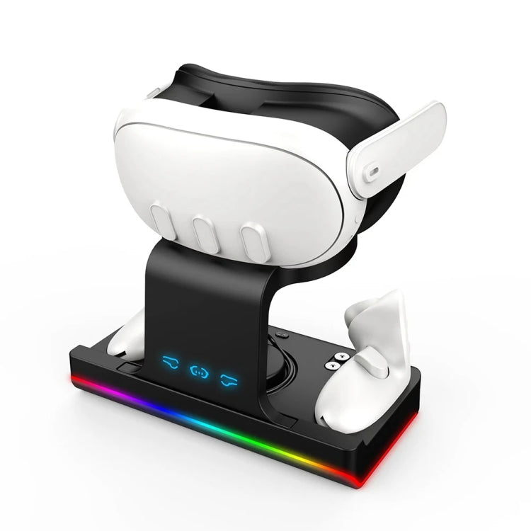 Base di ricarica per cuffie Meta Quest 3 con LED
