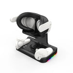 Base di ricarica per cuffie Meta Quest 3 con LED