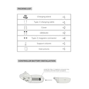 Per base di ricarica per cuffie Meta Quest 3 con supporto di ricarica con impugnatura VR Dazzle Lights, White, Black