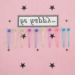 Orecchini a bottone monouso in plastica da 10 pezzi/pacco per orecchini, Ear Sticks Black, Ear Sticks Transparent, Ear Sticks Colorful, Match Head Colorful
