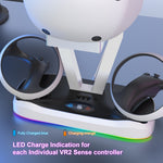 Base di ricarica magnetica per controller PlayStation VR 2 con lu