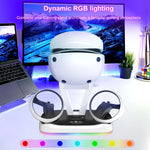 Base di ricarica magnetica per controller PlayStation VR 2 con lu