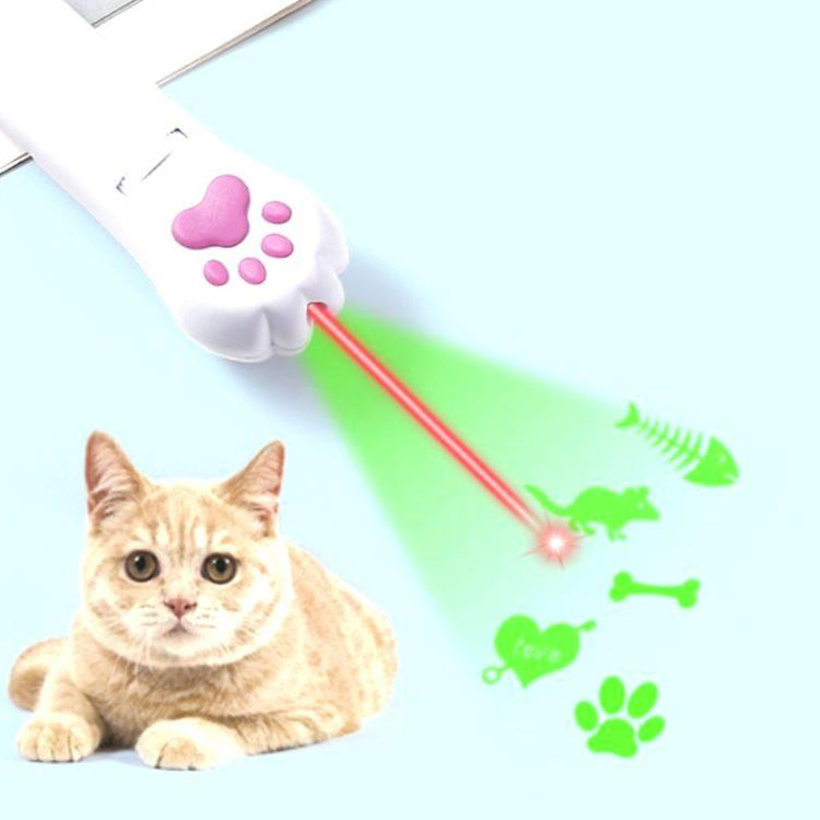 Giocattolo per proiezione di animali domestici Proiettore a LED ricaricabile tramite USB Cat Teaser Giocattoli interattivi, A Type-Red Laser+ Green Light, B Type-Red Laser+ Red Light, C Type-UV Light+Green Light, D Type -UV Light+Red Light
