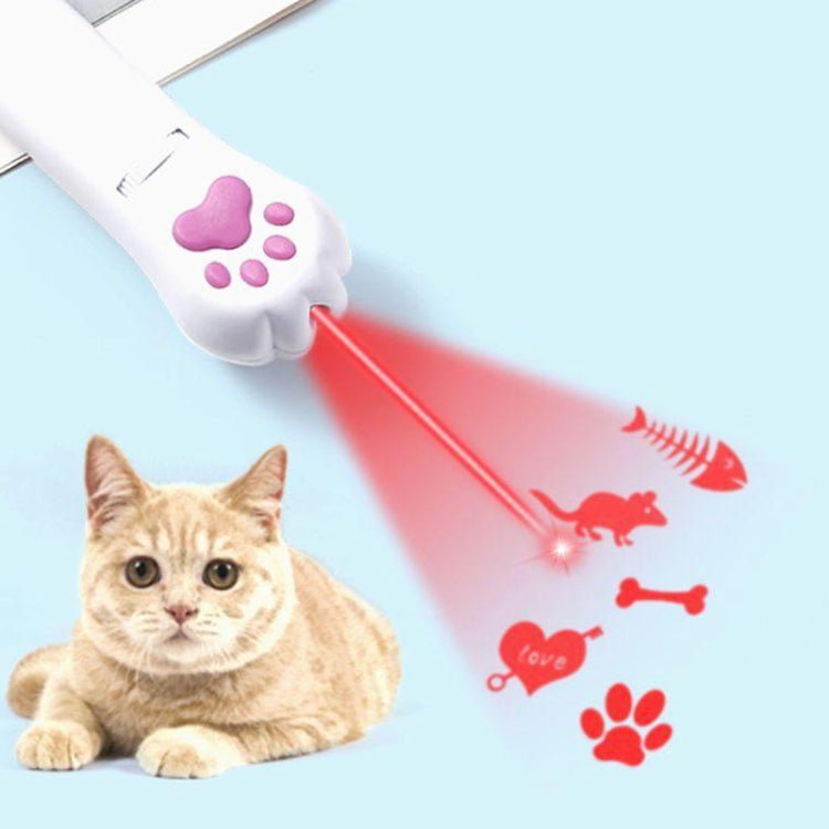 Giocattolo per proiezione di animali domestici Proiettore a LED ricaricabile tramite USB Cat Teaser Giocattoli interattivi, A Type-Red Laser+ Green Light, B Type-Red Laser+ Red Light, C Type-UV Light+Green Light, D Type -UV Light+Red Light