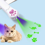 Giocattolo per proiezione di animali domestici Proiettore a LED ricaricabile tramite USB Cat Teaser Giocattoli interattivi, A Type-Red Laser+ Green Light, B Type-Red Laser+ Red Light, C Type-UV Light+Green Light, D Type -UV Light+Red Light