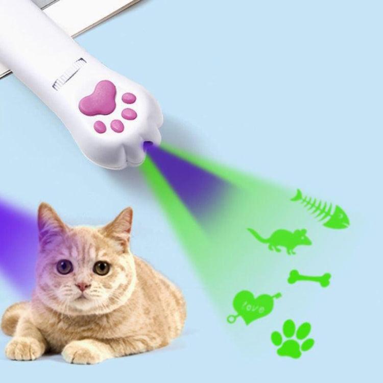 Giocattolo per proiezione di animali domestici Proiettore a LED ricaricabile tramite USB Cat Teaser Giocattoli interattivi, A Type-Red Laser+ Green Light, B Type-Red Laser+ Red Light, C Type-UV Light+Green Light, D Type -UV Light+Red Light