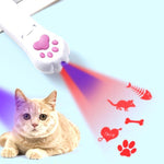 Giocattolo per proiezione di animali domestici Proiettore a LED ricaricabile tramite USB Cat Teaser Giocattoli interattivi, A Type-Red Laser+ Green Light, B Type-Red Laser+ Red Light, C Type-UV Light+Green Light, D Type -UV Light+Red Light