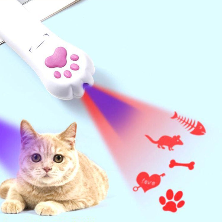 Giocattolo per proiezione di animali domestici Proiettore a LED ricaricabile tramite USB Cat Teaser Giocattoli interattivi, A Type-Red Laser+ Green Light, B Type-Red Laser+ Red Light, C Type-UV Light+Green Light, D Type -UV Light+Red Light