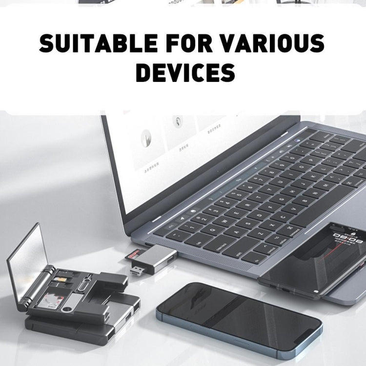 Lettore schede SD OTG 7 in 1 con adattatore USB-C