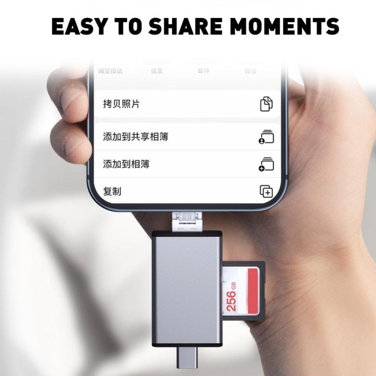 Lettore schede SD OTG 7 in 1 con adattatore USB-C