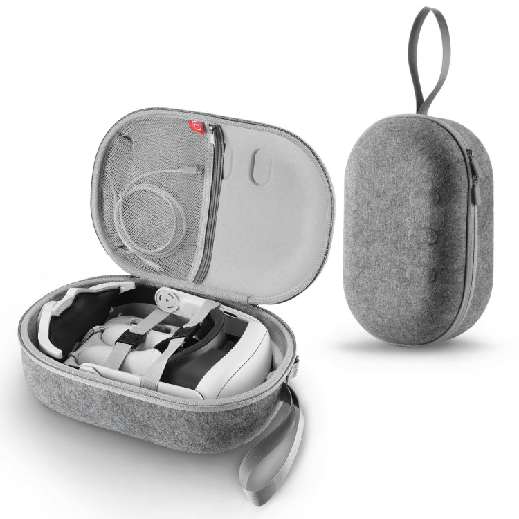 Custodia portatile per Meta Quest 3 VR, nera e grigia
