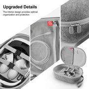 JYS-MQ018 Per Meta Quest 3 VR Custodia per occhiali Borsa portatile anticaduta e antigraffio, Black, Grey