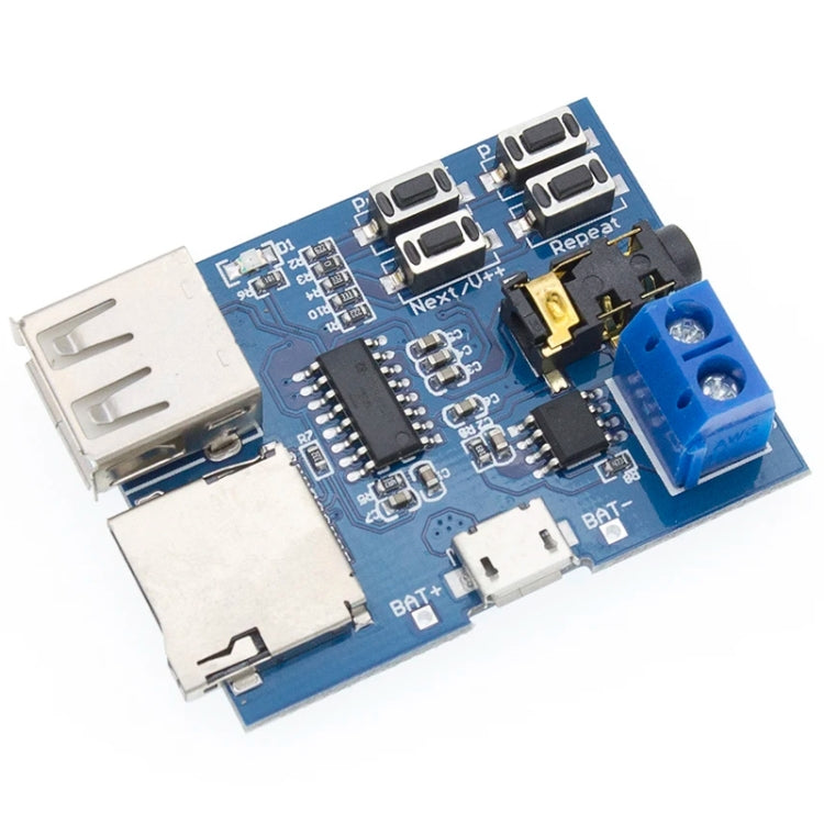 Scheda decodifica MP3 con amplificatore e porta Micro USB