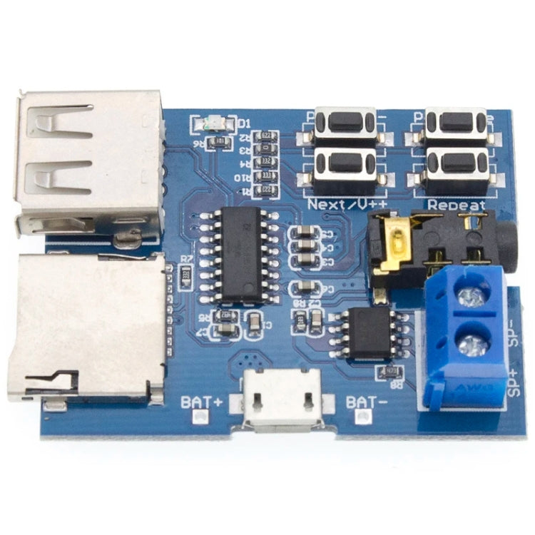 Scheda decodifica MP3 con amplificatore e porta Micro USB