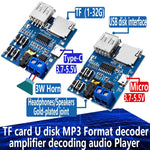 Scheda decodifica MP3 con amplificatore e porta Micro USB