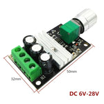 Regolatore velocità motore CC PWM 6-28V 3A con interruttore