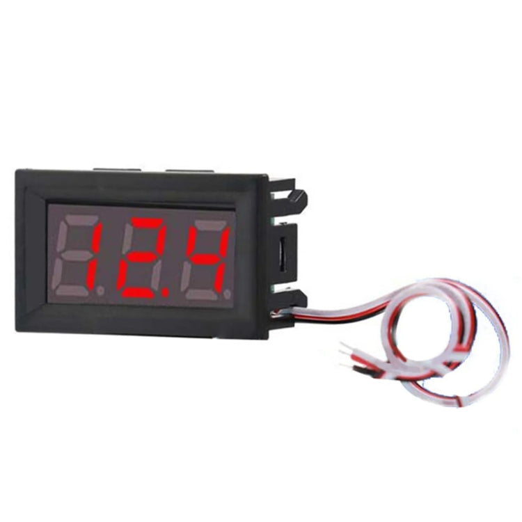 Terminale voltmetro CC a 3 fili 0V-30V Accessori voltmetro digitale LED da 0,56 pollici Protezione connessione inversa, Red, Blue, Green