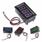 Terminale voltmetro CC a 3 fili 0V-30V Accessori voltmetro digitale LED da 0,56 pollici Protezione connessione inversa, Red, Blue, Green