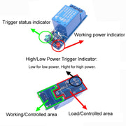 Scheda di espansione relè trigger a bassa potenza con modulo relè a 1 via, 5V, 12V, 24V