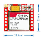 SIM800L Scheda adattatore GPRS Modulo GSM Micro SIM Card Scheda madre GSM Mod, Without Antenna, With Antenna