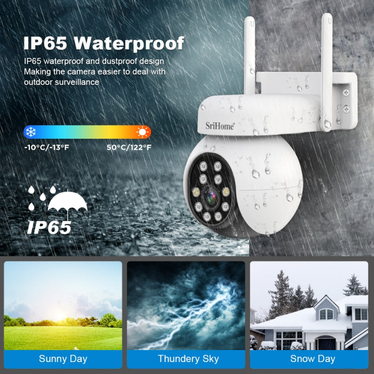 Telecamera IP PTZ Wireless 5MP con Allarme e Visione Notturna