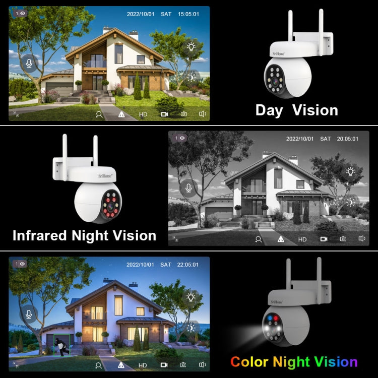Telecamera IP PTZ Wireless 5MP con Allarme e Visione Notturna