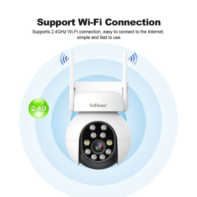 Telecamera IP PTZ Wireless 5MP con Allarme e Visione Notturna
