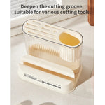 Tagliere portacoltelli da cucina in stile crema, Pot Lid Rack, Knife Rack, 2 In 1