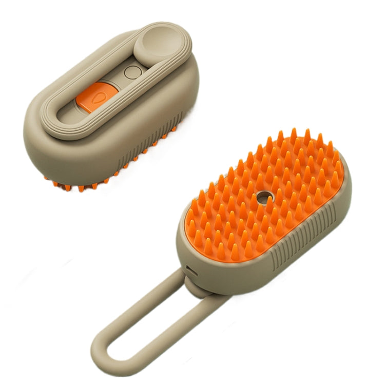 Strumento per la pulizia della spazzola per toelettatura vaporosa ricaricabile del pettine elettrico per animali domestici, Handle White, Handle Coffee