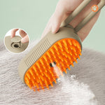 Strumento per la pulizia della spazzola per toelettatura vaporosa ricaricabile del pettine elettrico per animali domestici, Handle White, Handle Coffee