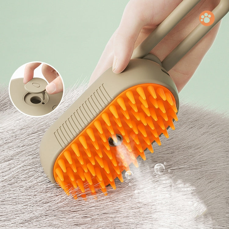 Strumento per la pulizia della spazzola per toelettatura vaporosa ricaricabile del pettine elettrico per animali domestici, Handle White, Handle Coffee