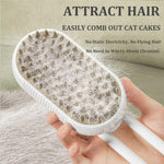 Strumento per la pulizia della spazzola per toelettatura vaporosa ricaricabile del pettine elettrico per animali domestici, Handle White, Handle Coffee