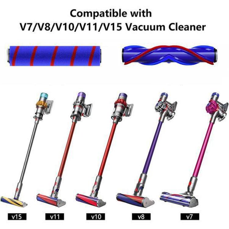 Rotolo spazzola di ricambio per aspirapolvere Dyson V7, V8, V10, V11, V15, V-Shaped Roller, Soft Velvet Roller