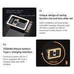 Clip multifunzionale con luce LED per smartphone compatibili