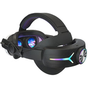 Per Meta Quest 3 Cuffie pieghevoli regolabili con effetto di illuminazione RGB ricaricabile tramite USB, For Meta Quest 3 (Elite), For Meta Quest 3 (White), For Meta Quest 3 (Black)