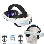 Per Meta Quest 3 Cuffie pieghevoli regolabili con effetto di illuminazione RGB ricaricabile tramite USB, For Meta Quest 3 (Elite), For Meta Quest 3 (White), For Meta Quest 3 (Black)