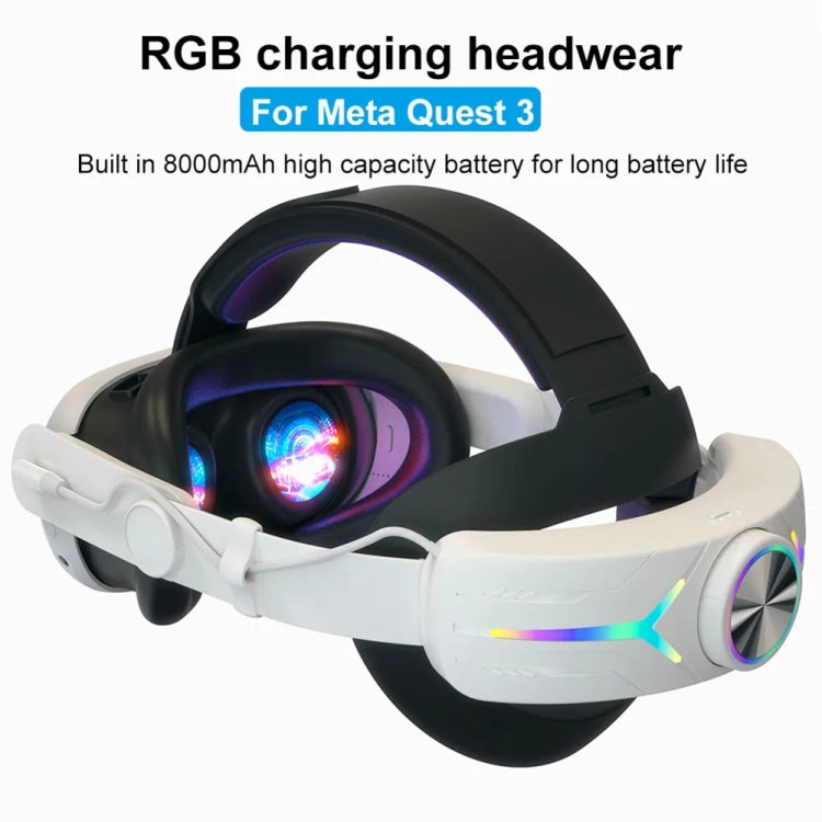 Cuffie pieghevoli RGB ricaricabili per Meta Quest 3