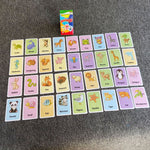 36 pezzi/scatola Carte di parole inglesi per l'apprendimento precoce dell'Illuminazione dei bambini, C1 Animal, C2 Shape, C3 Color, C4 Time, C5 Fruit, C6 Body Part, C7 Vegetable, C8 Food And Drink