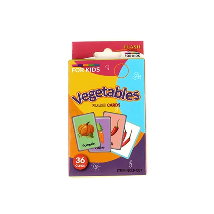 36 pezzi/scatola Carte di parole inglesi per l'apprendimento precoce dell'Illuminazione dei bambini, C1 Animal, C2 Shape, C3 Color, C4 Time, C5 Fruit, C6 Body Part, C7 Vegetable, C8 Food And Drink