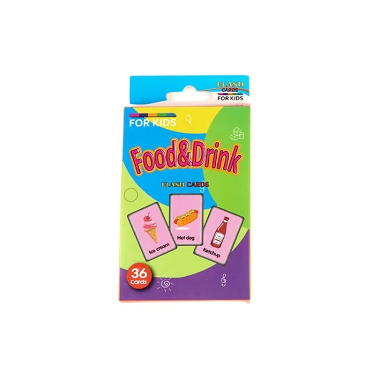 36 pezzi/scatola Carte di parole inglesi per l'apprendimento precoce dell'Illuminazione dei bambini, C1 Animal, C2 Shape, C3 Color, C4 Time, C5 Fruit, C6 Body Part, C7 Vegetable, C8 Food And Drink