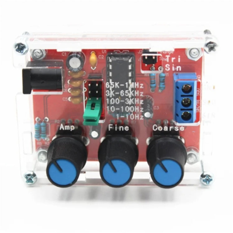 XR2206 Generatore di segnali ad alta precisione Kit fai-da-te Onde quadre triangolari sinusoidali Gamma di frequenza 1Hz-1MHz, Parts, Welding