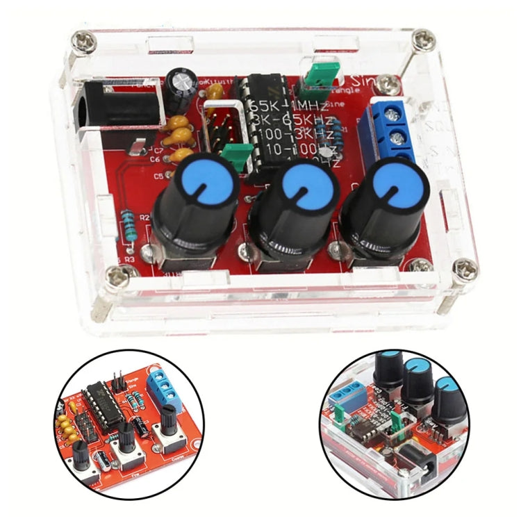 XR2206 Generatore di segnali ad alta precisione Kit fai-da-te Onde quadre triangolari sinusoidali Gamma di frequenza 1Hz-1MHz, Parts, Welding