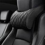 Cuscino di supporto in memory foam per seggiolino auto, Black Headrest, Coffee Headrest, Black Waist Support, Coffee Waist Support