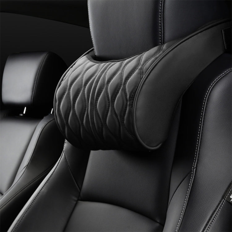 Cuscino di supporto in memory foam per seggiolino auto, Black Headrest, Coffee Headrest, Black Waist Support, Coffee Waist Support