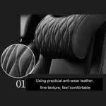 Cuscino di supporto in memory foam per seggiolino auto, Black Headrest, Coffee Headrest, Black Waist Support, Coffee Waist Support